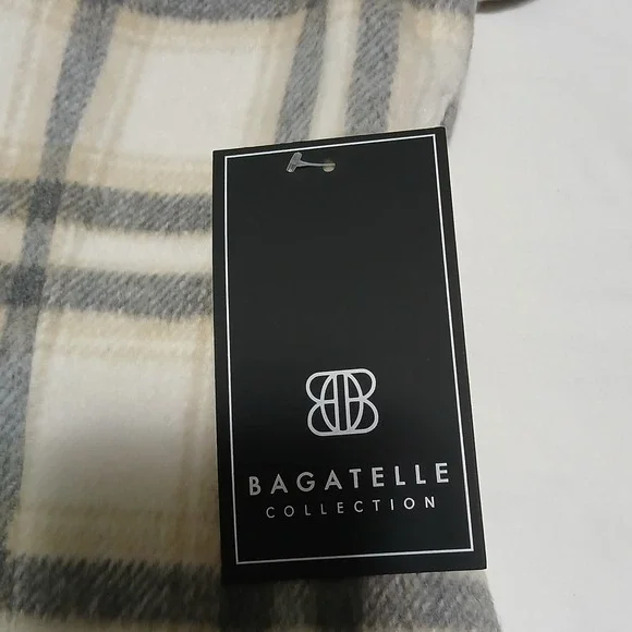 BAGATELLE COLLECTION Women's Plaid Blazer Jacket Cream Gray Size M Single Button - Picture 6 of 12